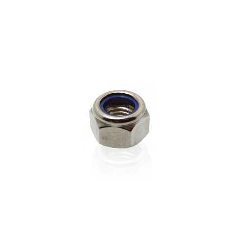 Ecrou HI indesserrable Ø M4 mm bague nylon en inox A2