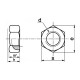 Ecrou hexagonal autofreiné Ø M14 mm en inox A2