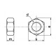 Ecrou hexagonal Hu Ø M2 mm en Inox A2