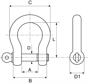 schema manille lyre forgée